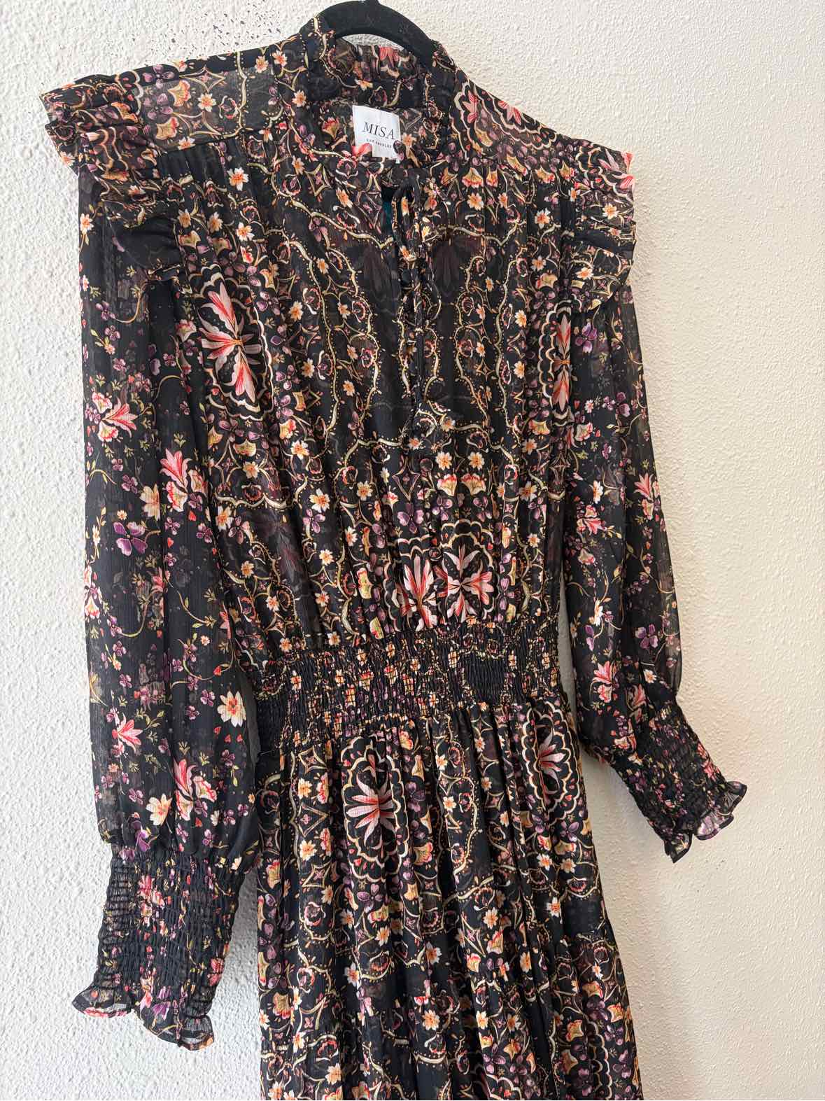 Misa Black Multi Size M Dress