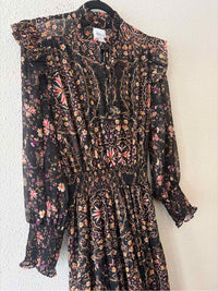 Misa Black Multi Size M Dress