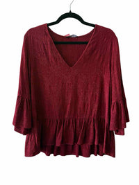 Maven West Maroon Size M Blouse