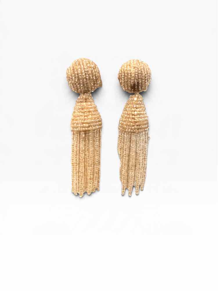 Oscar de la Renta Beige Earrings