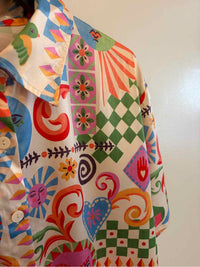 Beginning Boutique Cream Multi Size 4 Shirt
