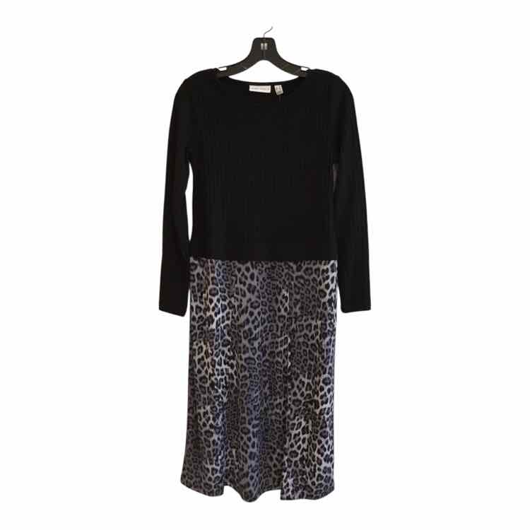 Susan Graver Black and Grey Size XXS Dress