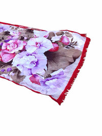 Oscar de la Renta Pink and Purple Scarf