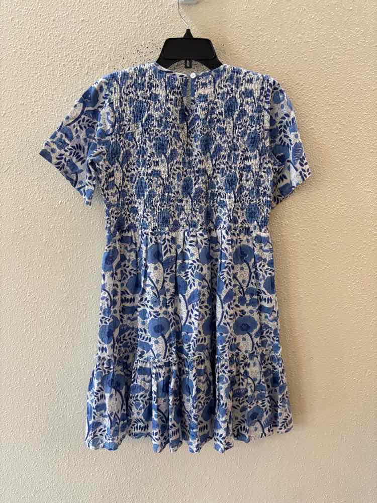 madison matthews White and Blue Size S Dress