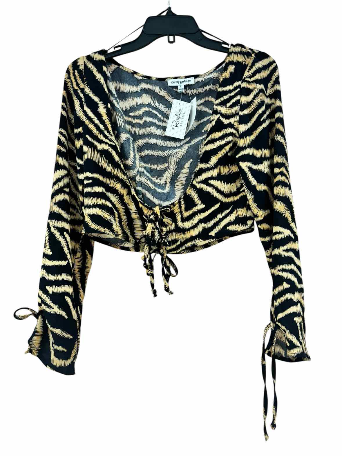 Pretty Garbage Black/Beige Size L Blouse