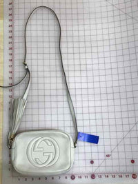 Gucci Pebbled Calfskin Small Soho Disco Ivory Handbag