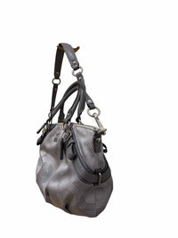 Coach Madison Dotted OP Art Sophia Satche Gray Handbag