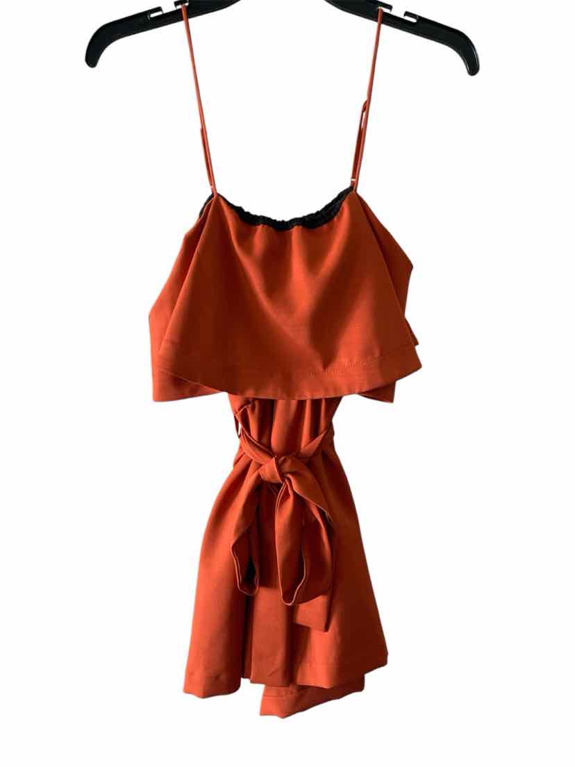 Hemline Rust Size S Romper