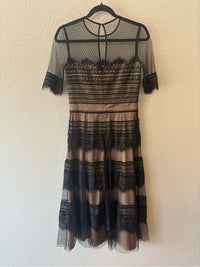 Catherine Deane Black and nude Size 6 Dress