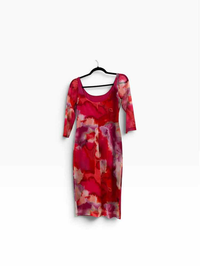 Black Halo Pink & Purple Multi Size M Dress