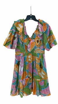 Banjanan Orange/Green Multi Size S Dress