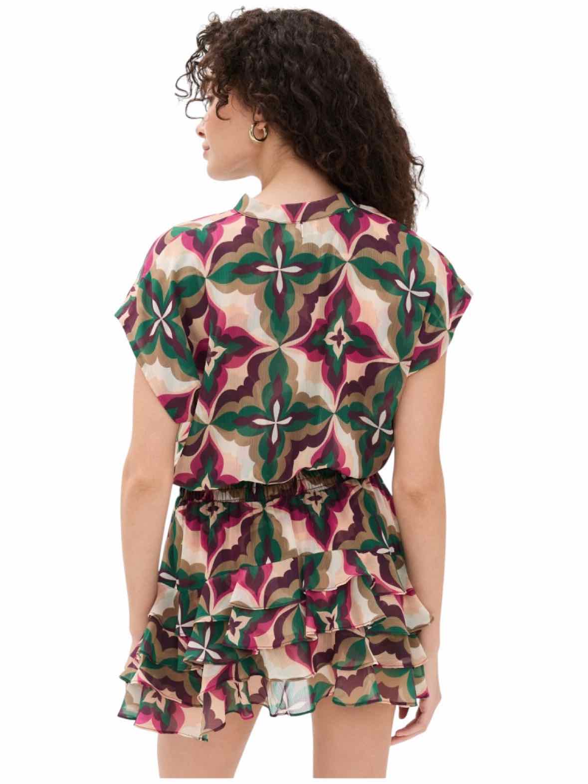 Misa Green and Purple Size S Dress