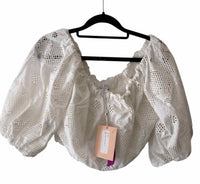 Pearl by Lela Rose Ivory Size L Shirt