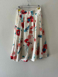Frances Valentine White Multi Size M Skirt