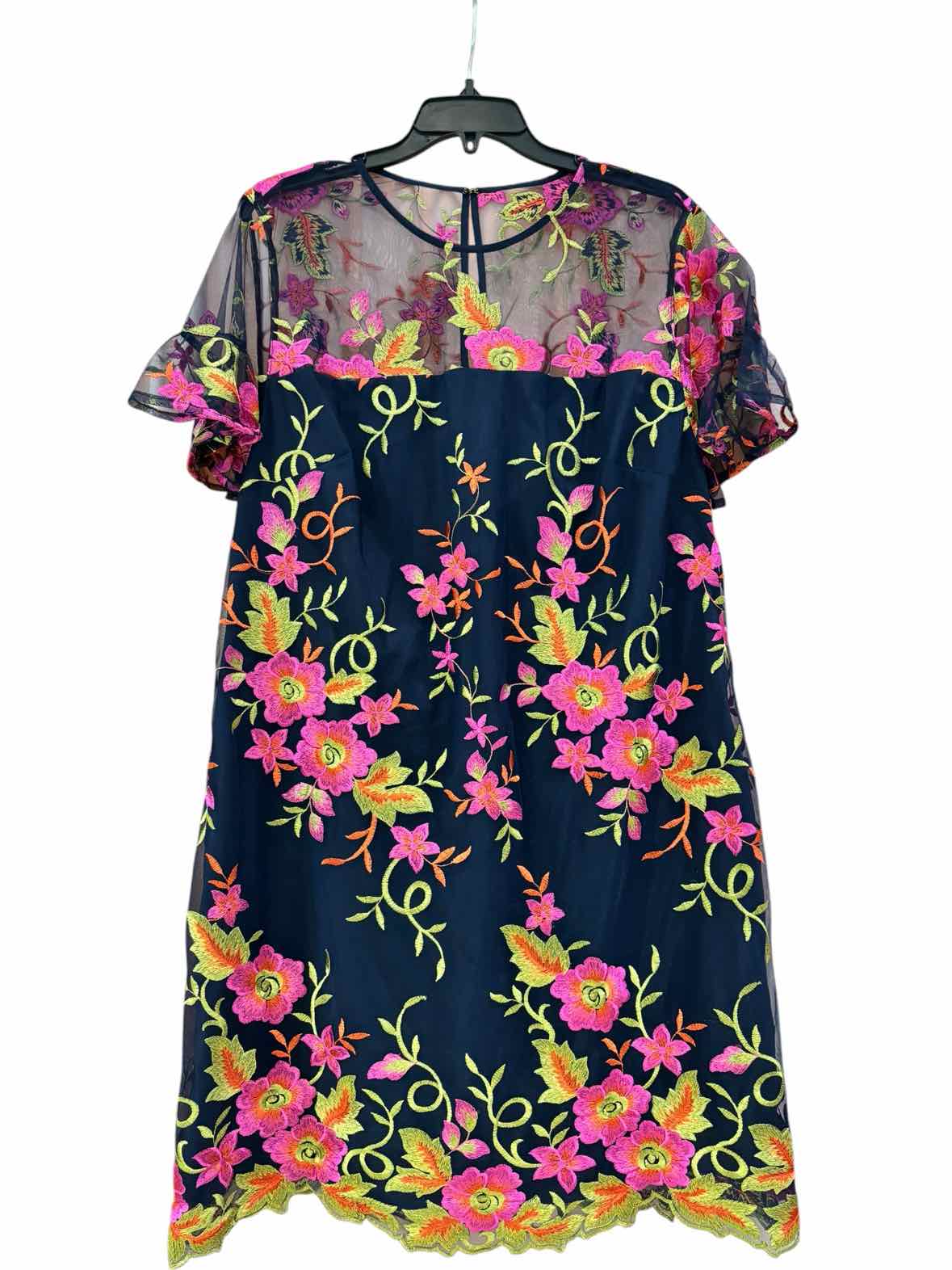 Trina Turk navy multi Size 16 Dress