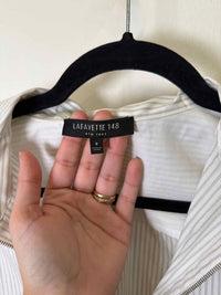 Lafayette 148 White Size 8 Shirt