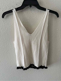 Zara Cream and Black Size S Shirt