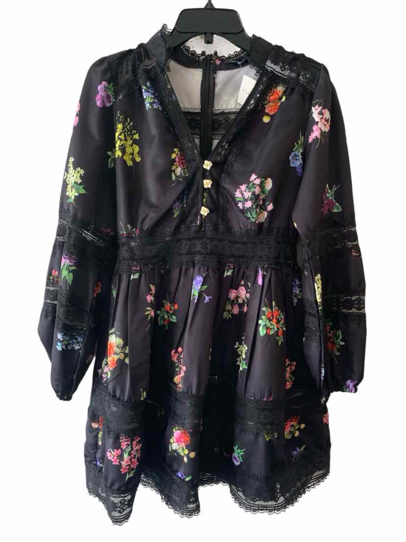 INA Black Multi Size S Dress