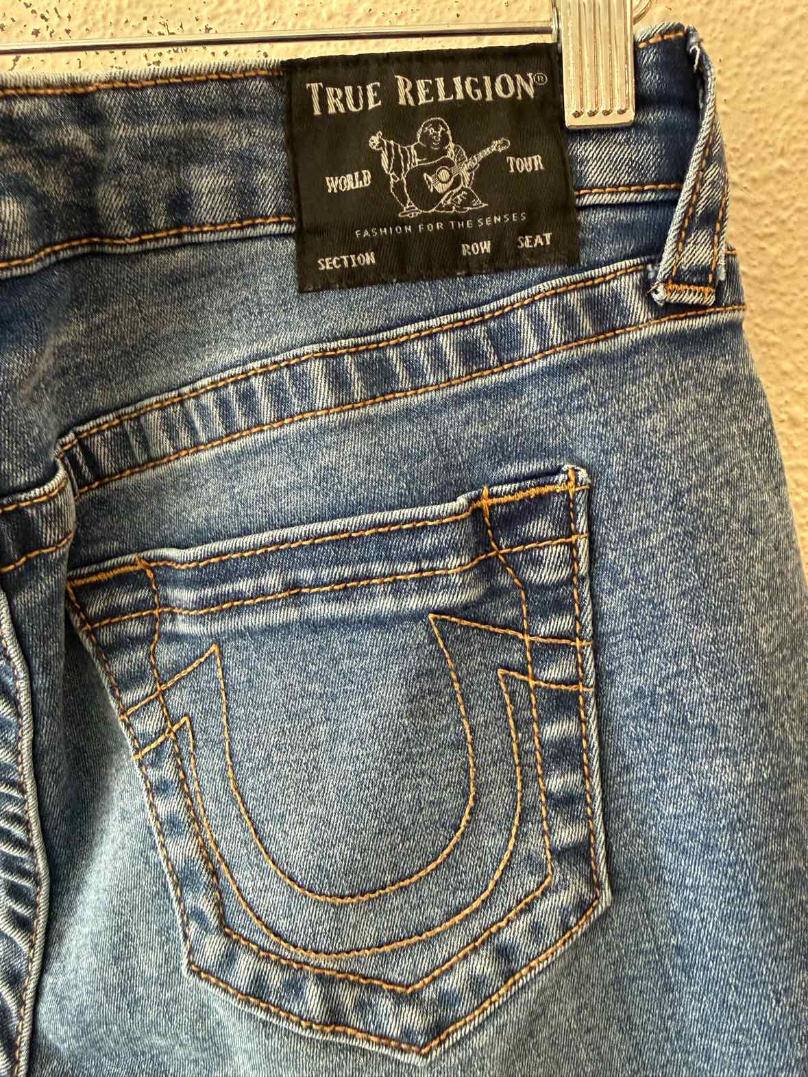 True Religion Medium Wash Size 28 Shorts