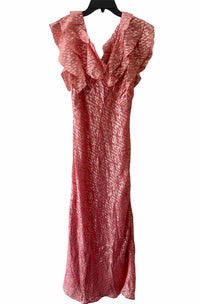 Never Fully Dressed Pink and Gold Size 4 Dress