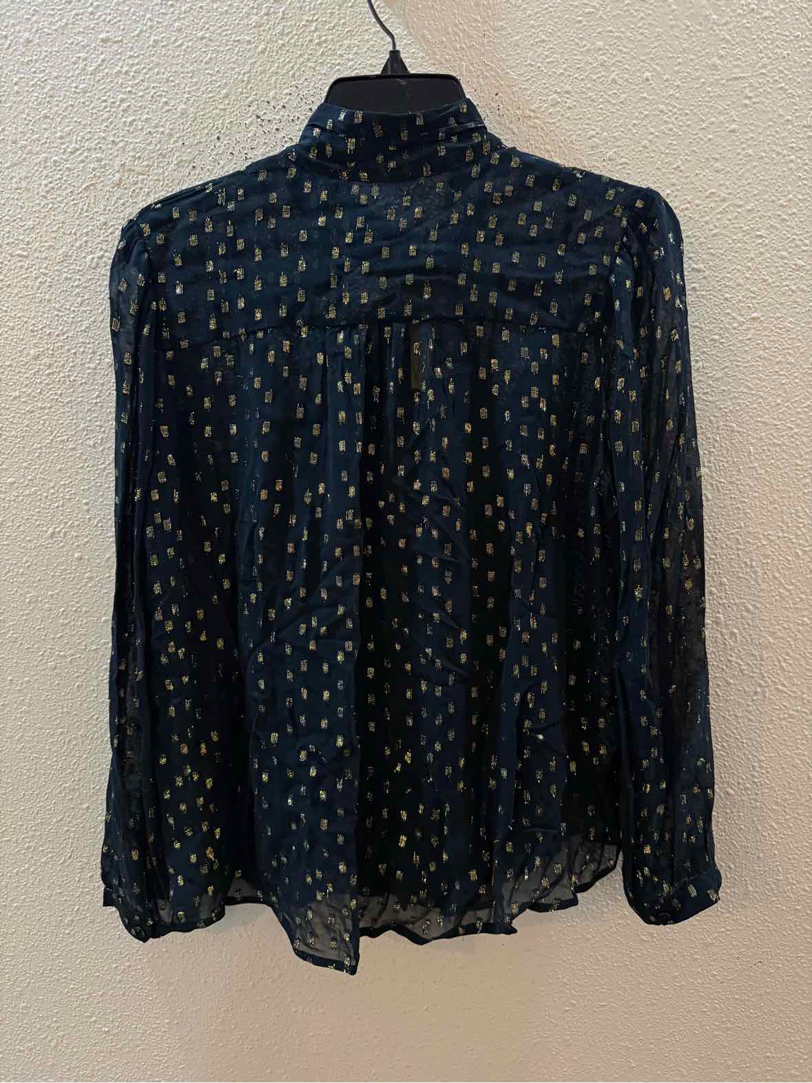by Anthropologie Navy and Gold Size S Shirt