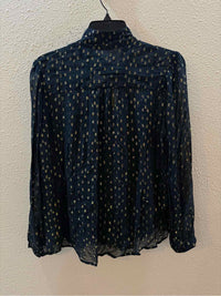 by Anthropologie Navy and Gold Size S Shirt
