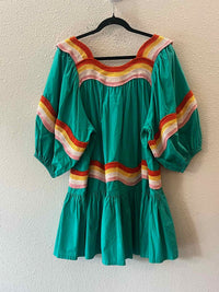 Corey Lynn Calter Teal Multi Size L Dress