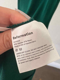 Reformation Green Size 0 Dress