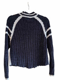 John + Jenn Navy and White Size L Sweater