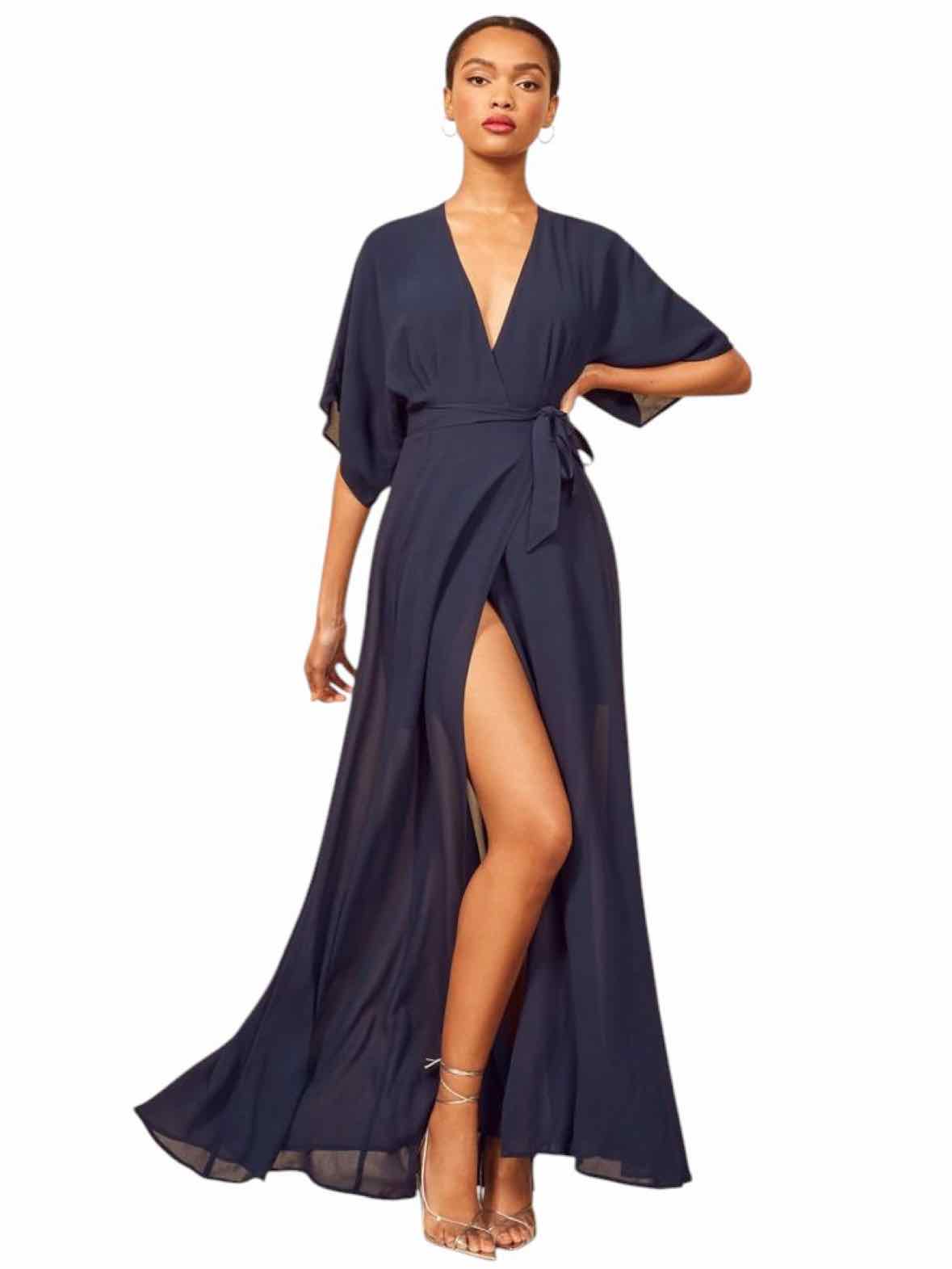 reformation navy blue dress Reformation Navy Size S Dress – Swap Boutique main image 0