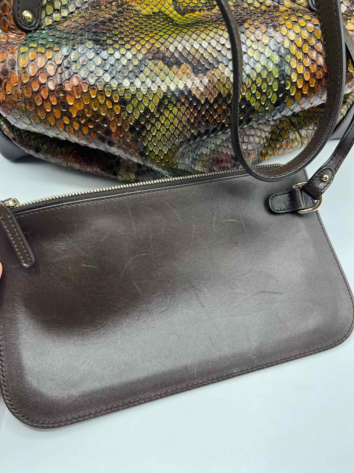 Gucci green and brown Handbag