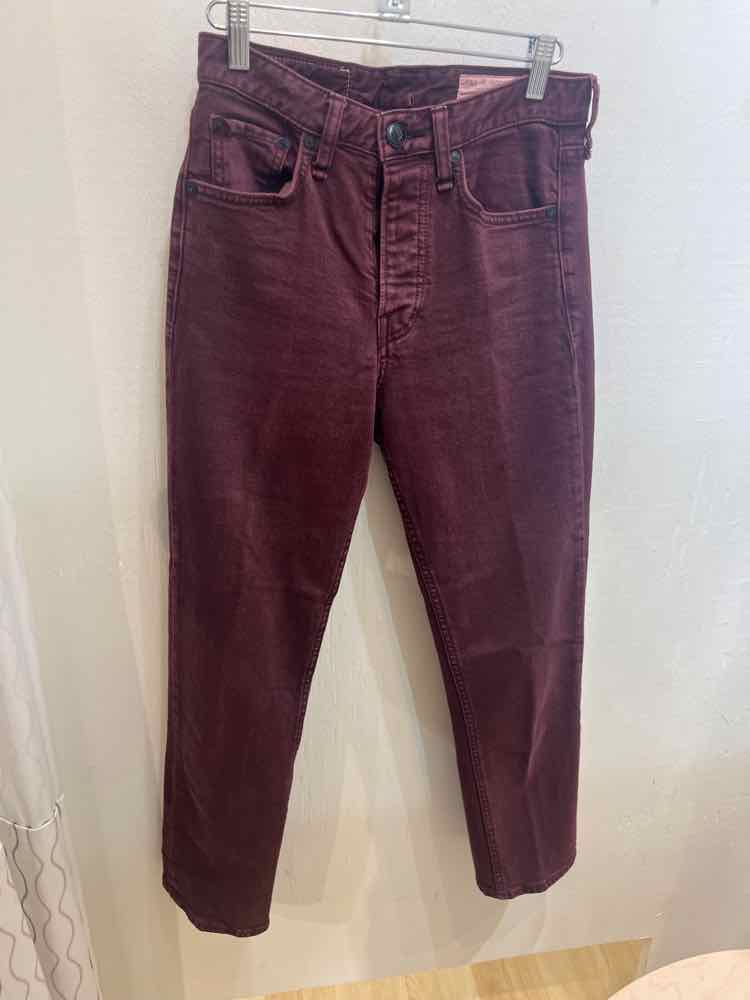 rag & bone Burgundy Size 25 Jeans