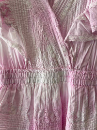 Love Shack Fancy Pink and White Size XS Dress