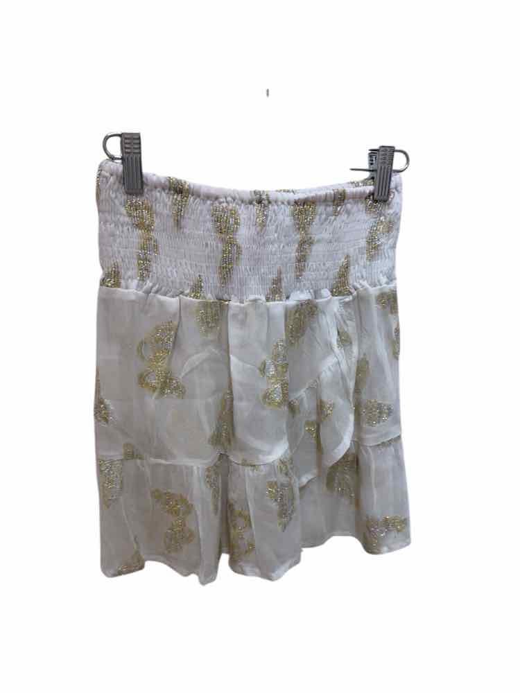 Muche et Muche White and Gold Size One Size Skirt
