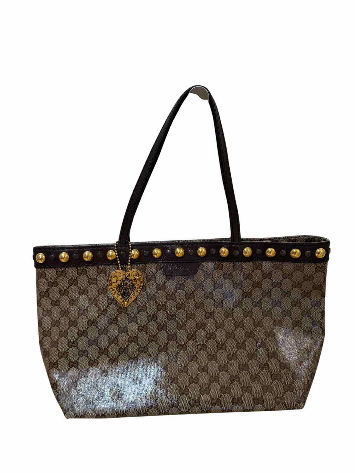 Gucci GG Crystal Babouska Brown Handbag