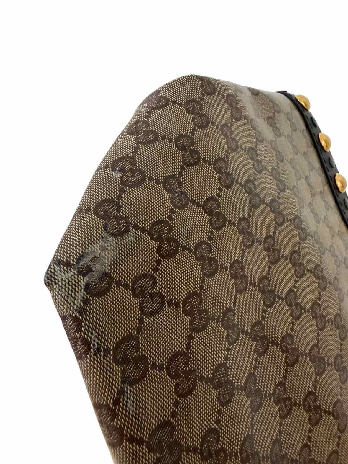 Gucci GG Crystal Babouska Brown Handbag