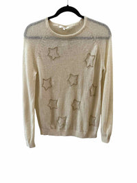 JEFF Cream and Gold Size 2 Sweater