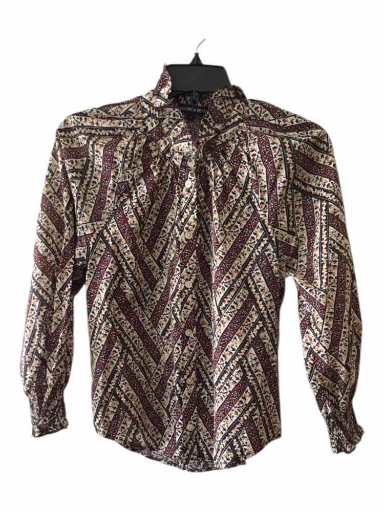 Veronica Beard Burgundy Multi Size XS Shirt