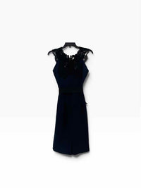 Victoria Lopez Castro Navy & Black Size 6 Dress
