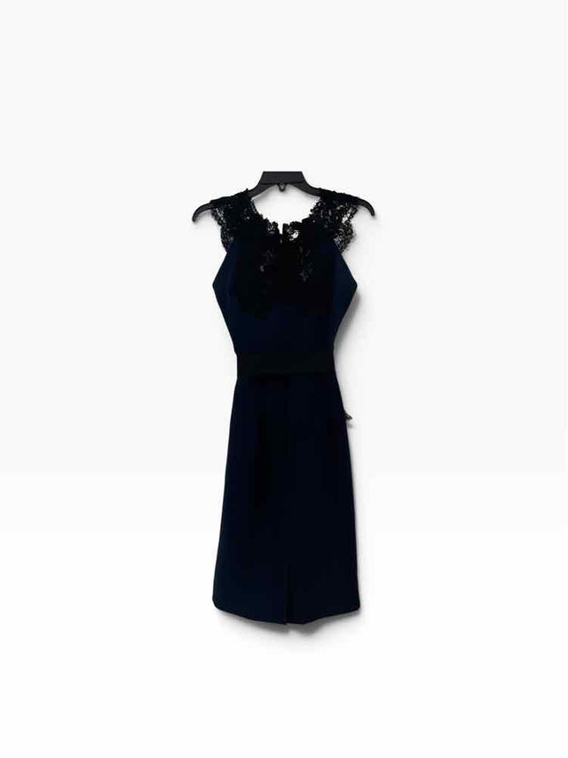 Victoria Lopez Castro Navy & Black Size 6 Dress