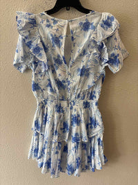 Love Shack Fancy Blue and White Size S Dress