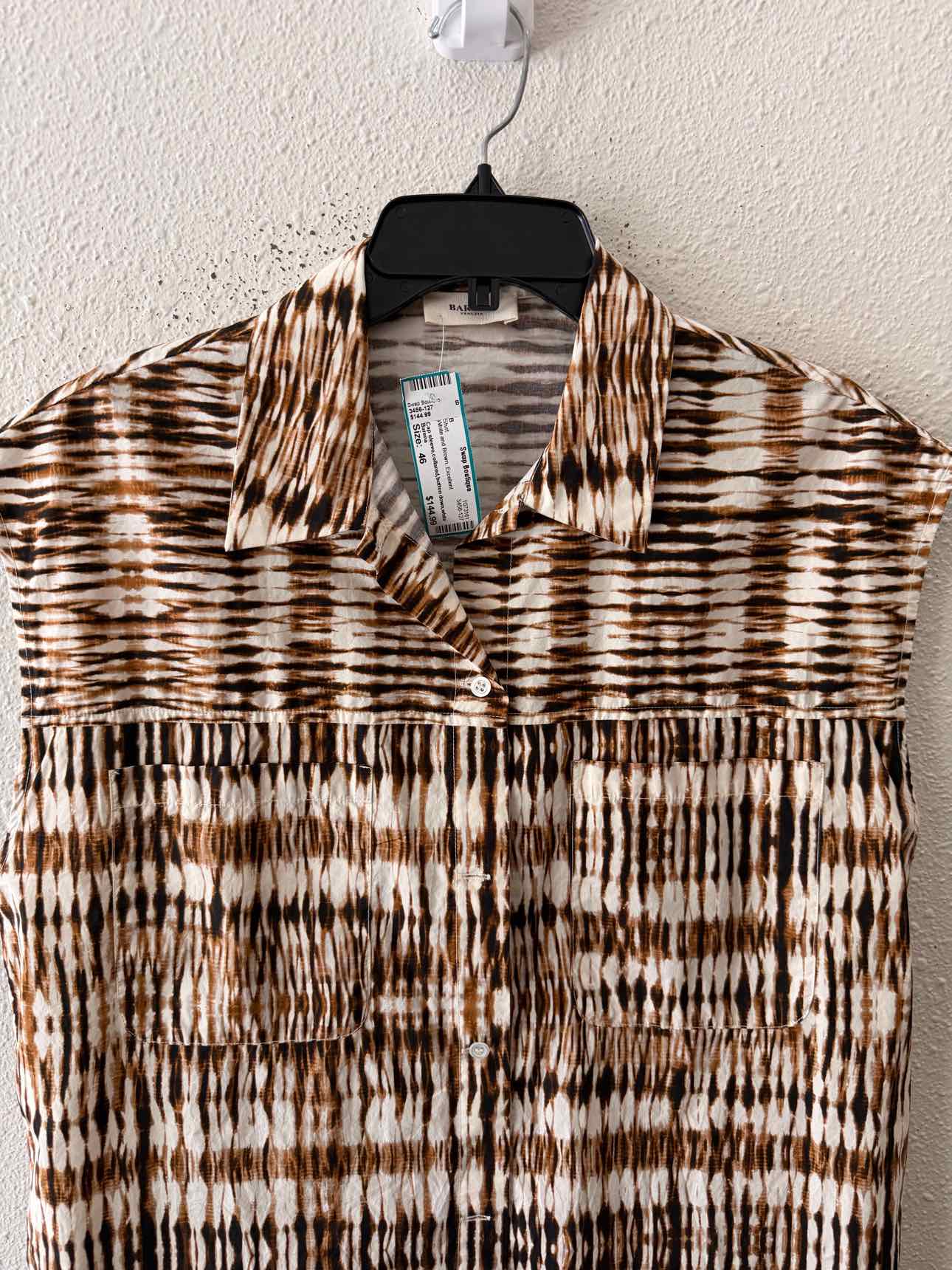 Barena White and Brown Size 46 Shirt