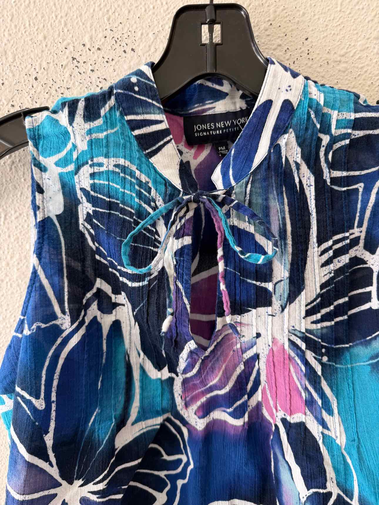 Jones New York Blue Multi Size PM Shirt