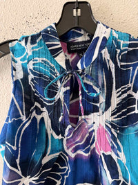 Jones New York Blue Multi Size PM Shirt