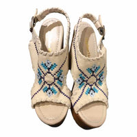 Madison Harding Ivory Multi Size 7 Shoes