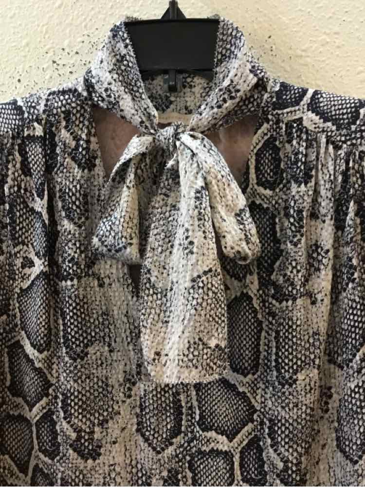 Rebecca Taylor Grey and Black Size 4 Dress