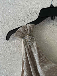 David Meister Metallic champagne Size 6 Dress
