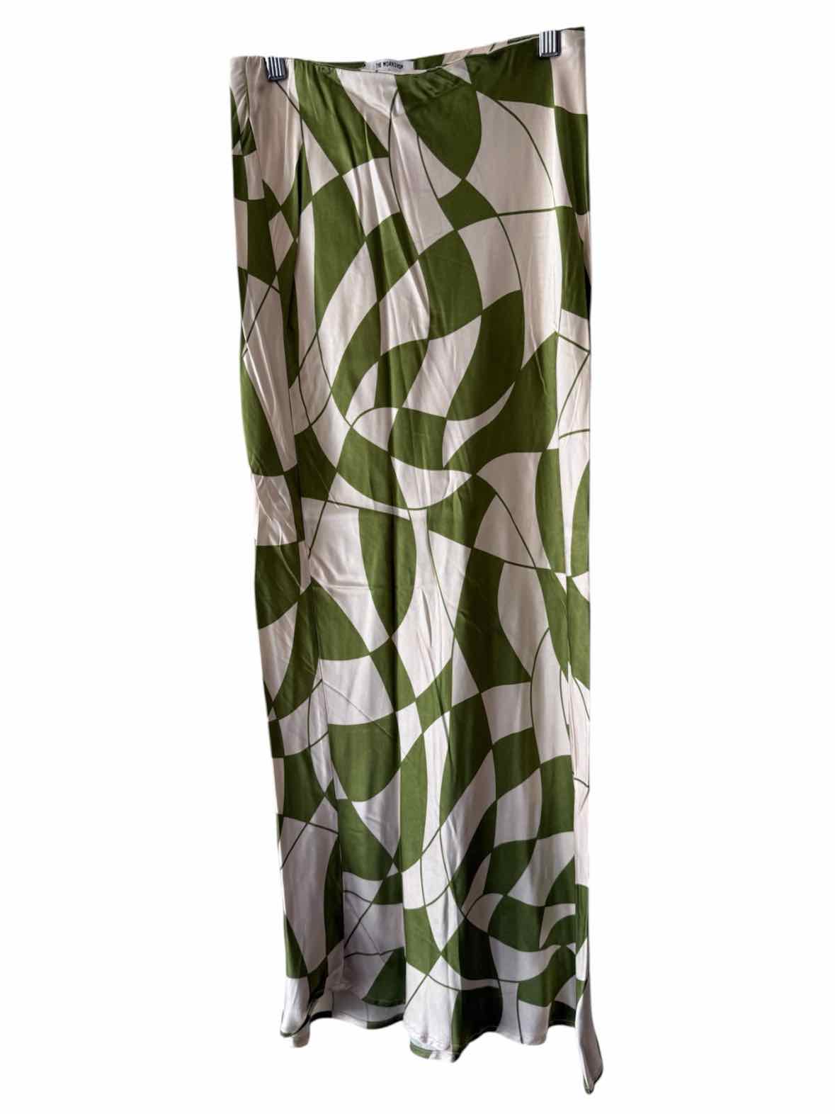 The Workshop Green and Cream Size S Skirt