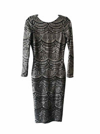 Dress the population Black and silver Size M Dress