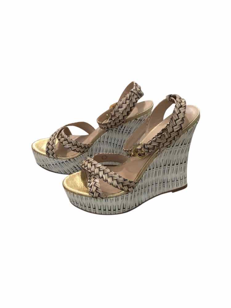 Love Moschino Gold & Aqua Size 40 Shoes